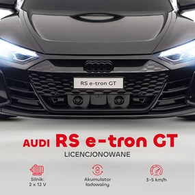 HOMCOM Elektryczny samochód dla dzieci Licencjonowany Audi z bezpiecznym pasem pilotem zdalnego sterowania i światłem Czarny 103x58x41cm | Aosom PL