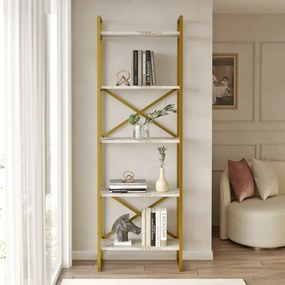 Regał Vento Marble and Gold, S