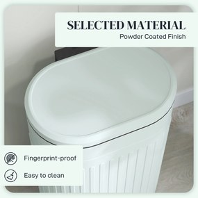HOMCOM Kosz na Śmieci 30L Pedałowy z Pokrywą, Wyjmowanym Wewnętrznym Pojemnikiem i Systemem Soft-Close, 36,5 x 31,2 x 60,8 cm, Zielony | Aosom PL