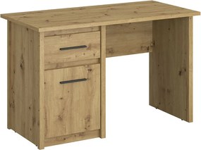 Biurko Z Szufladą I Zamykaną Szafką Kontenerkiem Dąb Artisan L6-B45