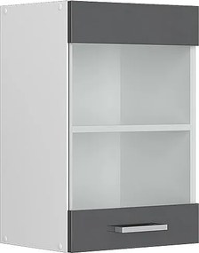 Szklana szafka kuchenna antracyt wysoki połysk 40x31x60 r-line