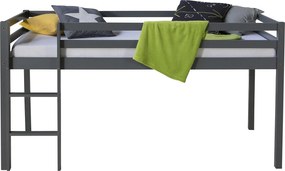 Łóżko piętrowe 90x200 cm Szare Lite drewno sosnowe Łóżko dziecięce Piętrowe łóżko