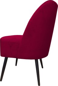 Fotel DUBAJ tkanina Welur noga metalowa : Kolor nogi - Czarna stożek, Kolor tkaniny - VELVET - MG31