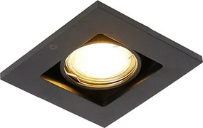 Zestaw 10 inteligentnych wpuszczanych reflektorów czarnych w tym Wifi GU10 - Qure