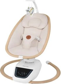 Lionelo - Bujaczek dziecięcy z melodią OLIVIA Beżowy Naturalny + pilot zdalnego sterowania