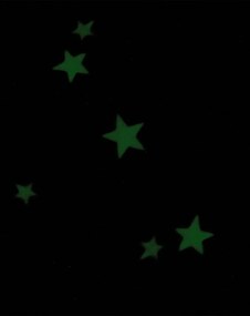 PrzytulneMieszkanie.pl PrzytulneMieszkanie.pl Świecąca bawełniana pościel do łóżeczka MAGIC STARS niebieska Rozmiar pościeli: 40 x 60 cm | 100 x 135 cm