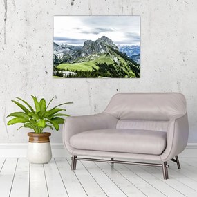 Obraz na szkle - Szczyty górskie (70x50 cm)