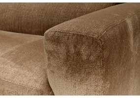 Brązowy aksamitny narożnik (lewostronny) Annie – Sits