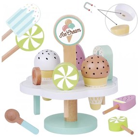 Tooky toy drewniane lody magnetyczne na stojaku