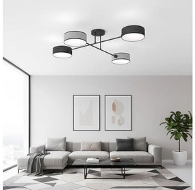 Przysufitowy żyrandol MAGA 4xE14/10W/230V czarny/szary