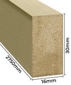 Lamele ścienne 15 szt. złoty połysk R7-H37