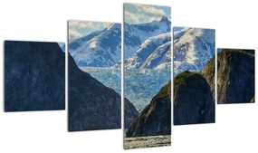 Obraz krajobrazu z górami (125x70 cm)
