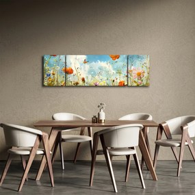Obraz - Motyle na letniej łące (170x50 cm)