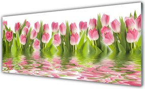 Panel Szklany Pąki Tulipanów w Ogrodzie