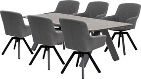 Doppler NOVA PARIS LIKA-TEX® ogrodowy zestaw wypoczynkowy 6+1 szary