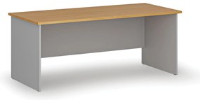Biurko PRIMO GRAY, 180x80 cm, szary/buk