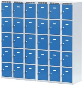Alfa 3 Szafka skrytkowa, 15 schowków, 1800 x 900 x 500 mm, zamek cylindryczny, drzwi ciemnoszare
