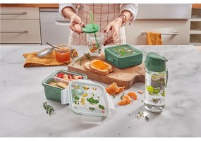 Zielony pojemnik śniadaniowy dla dzieci Dinosaur – Snips