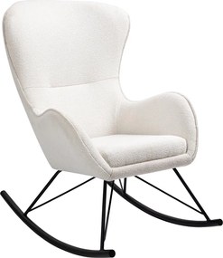 Nowoczesny fotel bujany na czarnych płozach Liberto 3