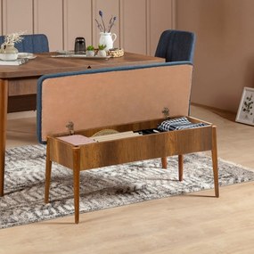 Ławka Vina Dark Blue and Walnut