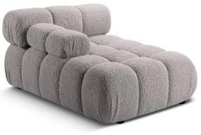 Jasnoszary moduł sofy z materiału bouclé (lewostronny) Bellis – Micadoni Home