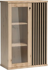 Witryna ALMERIA - Dąb artisan / Bez szuflad / Bez nóg