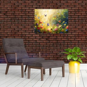 Obraz - Wiosenna łąka kwiatowa, malarstwo (70x50 cm)