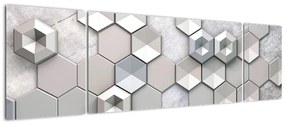 Obraz abstrakcji 3D (170x50 cm)