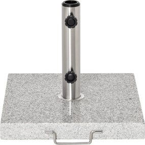 Outsunny Podstawa Parasola Ogrodowego Marmurowa Stabilna Elegancka 40x40x36cm Odporna na Warunki Pogodowe Szara | Aosom PL