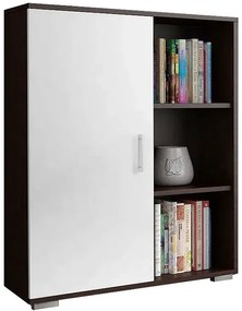 Nowoczesna komoda do salonu- biała + wenge L8-S65