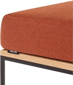 Tapicerowany stołek w kolorze terakoty Feo – noo.ma