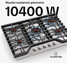 Klarstein Turbocast płyta gazowa, 5 palników