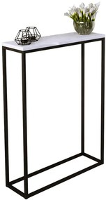 Minimalistyczna konsola czarny + biały połysk - Carello 7X