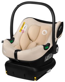 Lionelo - Fotelik samochodowy z obrotową bazą ASTRID SET i-Size 40–87 cm, Beżowy Sand