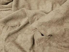 PrzytulneMieszkanie.pl Frotowe prześcieradło beżowe 90 x 200 cm