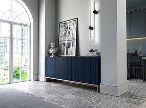 Granatowa komoda z lamelami - Filo 3X