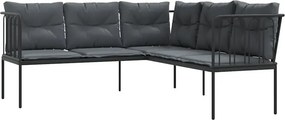 Sofa ogrodowa z antracytowymi poduszkami A8-D85