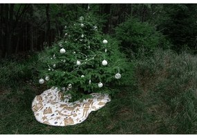 Bawełniany dywan pod choinkę Butter Kings Golden Nut Cracker, ø 130 cm