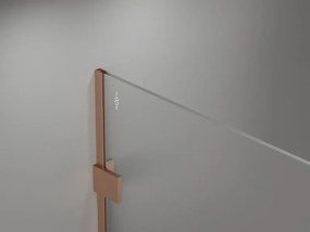 Mexen Lunar ścianka prysznicowa Walk-in prawa 80 x 200 cm, transparent 8 mm, miedź szczotkowana - 830-080-000-65-00-P