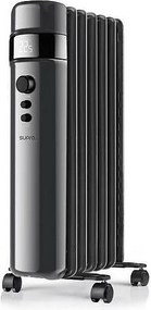 Olejowy Grzejnik Supra OREANOIR1500 1500W Czarny LED Regulowany Termostat ECO