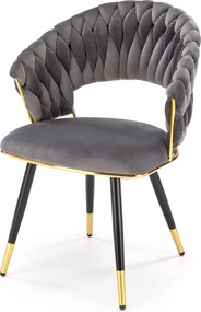 Krzesło do jadalni z przeplatanym oparciem K551 Halmar