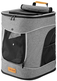 Plecak na psy i koty JOY, 31x30x41cm, szara Cadoca