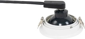 Nowoczesny reflektor wpuszczany biały regulowany - Coop 111 Honey