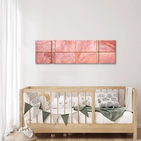 Obraz - Różowe, marmurkowe płytki (170x50 cm)