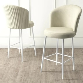 Zestaw krzeseł barowych Alte Cream and White, 4szt., 4 szt.