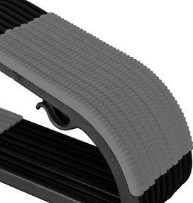 Zestaw wieszaków z antypoślizgową nakładką SOFTY 20 szt. czarno-szare