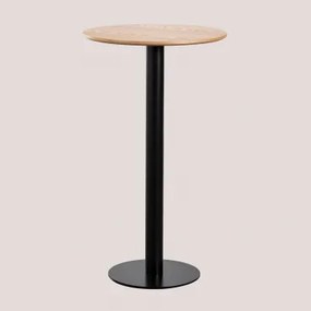 Wysoki, Okrągły Stolik Barowy Ø60 Cm Z Mdf Xiren Ø60 Cm & Czarny - Sklum