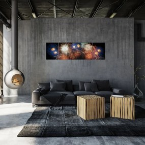 Obraz fajerwerków (170x50 cm)