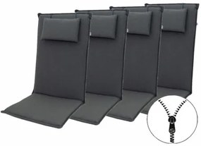 ELEGANT 2430 wysoki - komplet 4 szt. - poduszki na krzesło i fotel z zagłówkiem