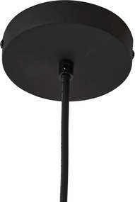 Zewnętrzna lampa wisząca czarna z czarnym sznurem IP44 - Cava Jayla